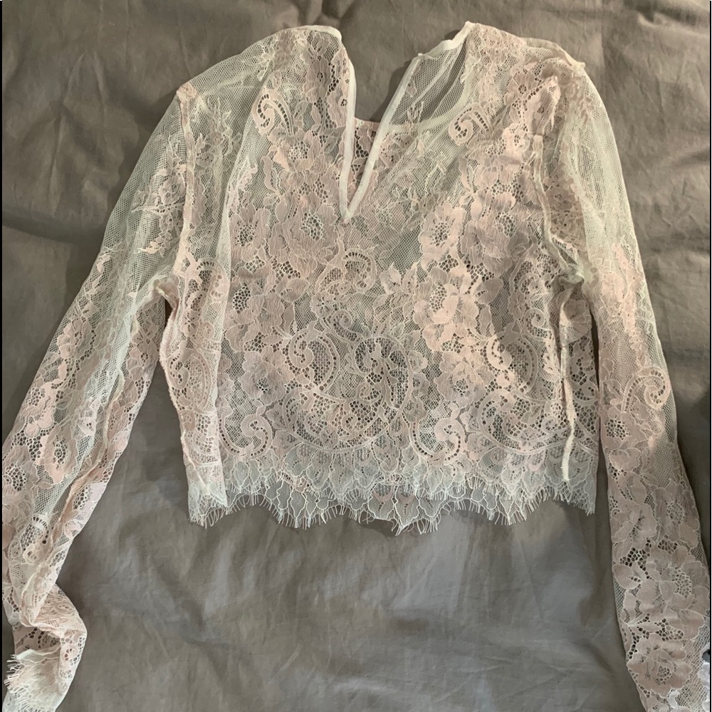 Lace long sleeve top